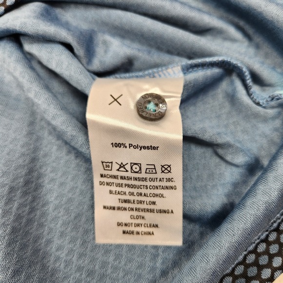 NWT Maelreg Performance Polo Blue Men's XL Moisture Wicking Sun Smart Stretch - Picture 9 of 12
